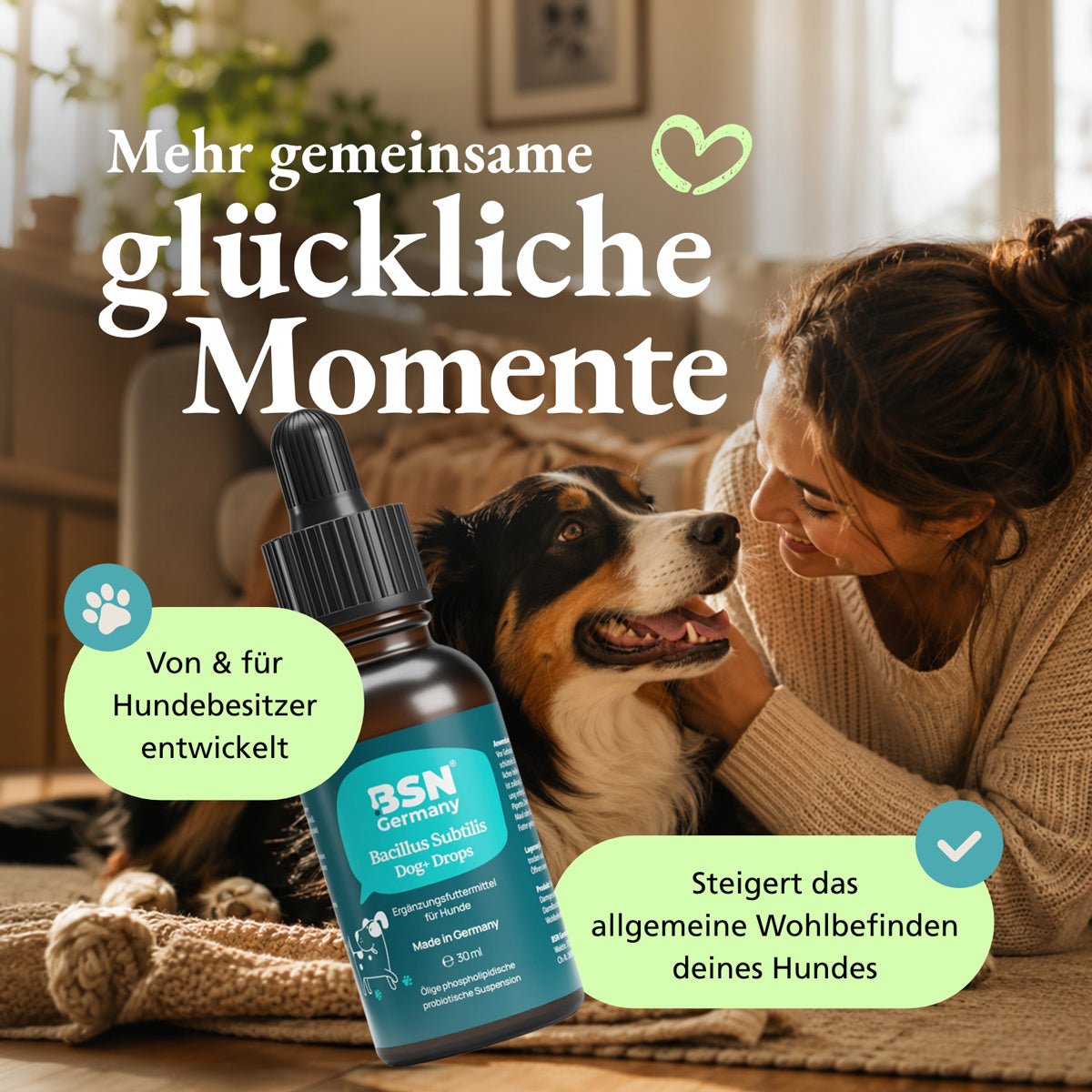 BSN® Dog+ Bacillus Subtilis Drops für Hunde - Mehr besondere glückliche Momente