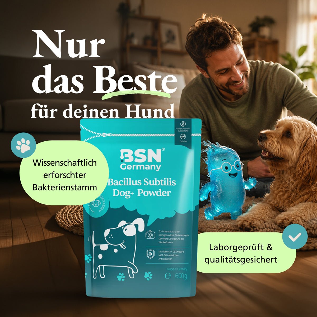 BSN® Dog+ Bacillus Subtilis Powder für Hunde - Nur das Beste für deinen Vierbeiner