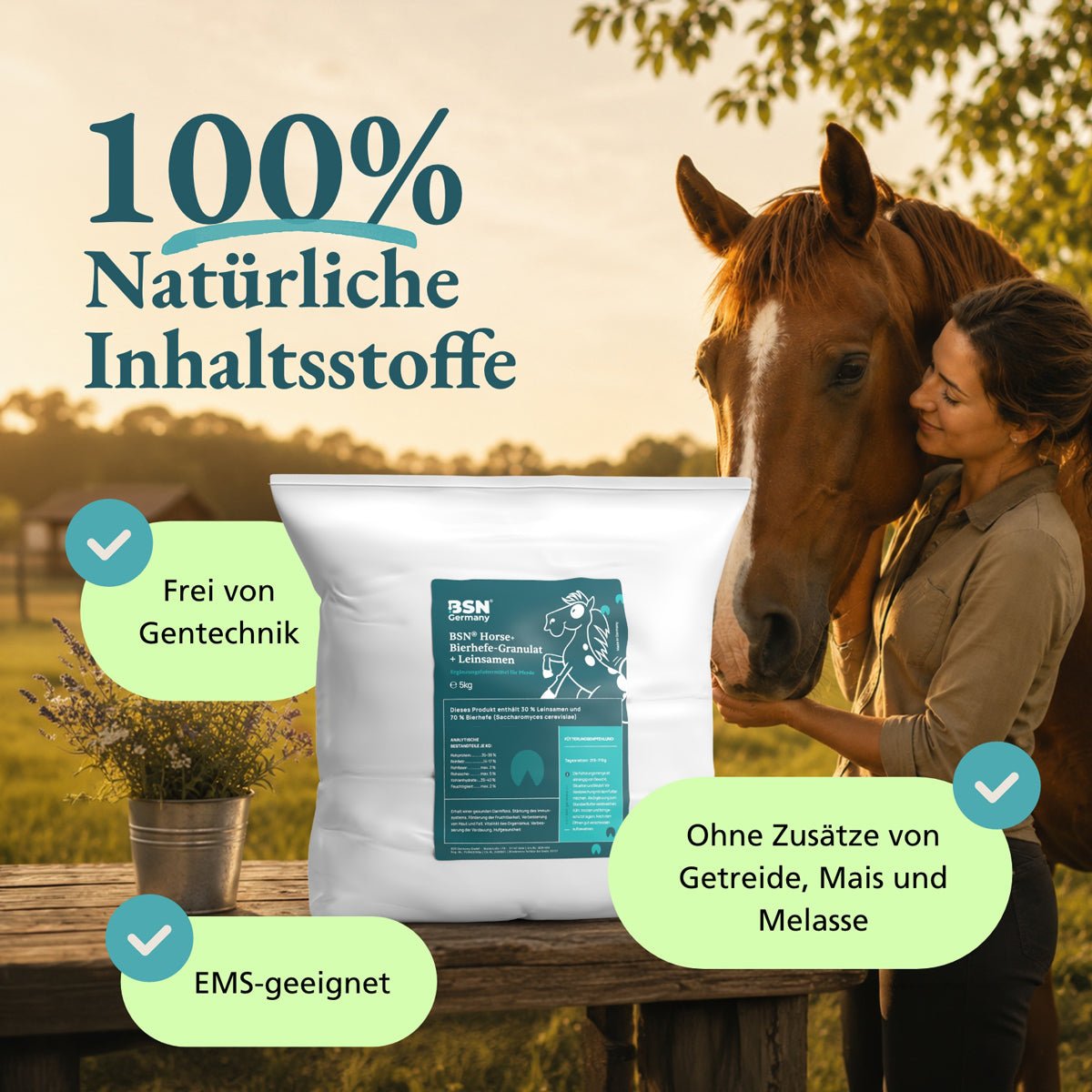 BSN® Horse+ Bierhefe-Granulat für Pferde mit Leinsamen