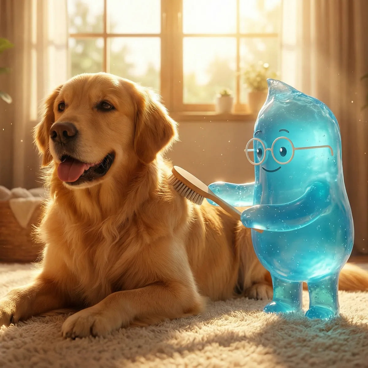 Hund mit der Bacillus-Figur von BSN